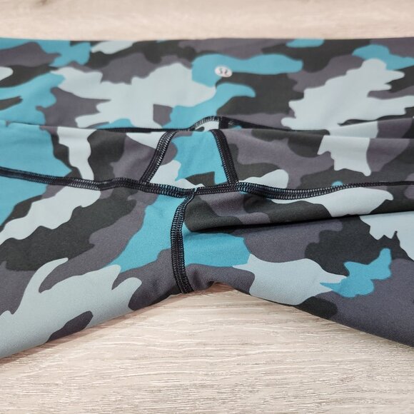 Lululemon Wunder Under High Rise Tight Heritage 365 Camo Tidewater Teal Women 18 - Picture 5 of 12